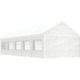 vidaXL Paviljon s streho bel 11,15x4,08x3,22 m polietilen Cene