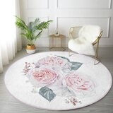 Mila Home Bijeli/ružičasti periv/pogodan za robotski usisavač okrugli tepih ø 120 cm Comfort – | shoptok.hr