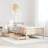 vidaXL Posteljni okvir brez vzmetnice 100x200 cm trdna borovina Cene