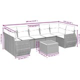  8-dijelni set vrtnih sofa od poliratana s jastucima bež | shoptok.hr