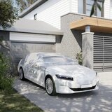 vidaXL Navlaka za pola automobila s kukama srebrna XL | shoptok.hr