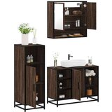 vidaXL 3-dijelni set kupaonskog namještaja boja smeđeg hrasta drveni | shoptok.hr