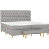  s oprugama i madracem svjetlosivi 200 x 200cm od tkanine | shoptok.hr