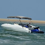 vidaXL Tenda bimini s 4 luka i mrežastim zidovima 243x(200-213)x137 cm Cijene