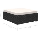 Poli 12-dijelna vrtna garnitura od poliratana s jastucima crna | shoptok.hr
