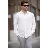 Madmext Men's Ecru Long Sleeve Oversize Shirt 6733