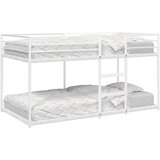 vidaXL Krevet na kat bez madraca bijeli 75x190 cm čelik | shoptok.hr