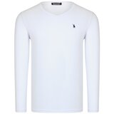 Dewberry TRIPLE SET T8587 V COLLAR MEN'S SWEATSHIRT-LACİVERT-ANTHRACITE-WHITE | Shoptok.si