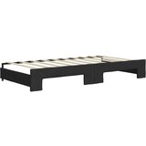  Dnevni krevet na razvlačenje crni 90 x 190 cm od tkanine | shoptok.hr
