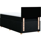 vidaXL Box spring postelja z vzmetnico črna 80x200 cm blago | Shoptok.si