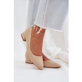 PS1 Low Heel Pumps With Pointed Toes Beige Terilara | Shoptok.si