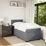  Box spring krevet s madracem tamnosivi 90x190 cm baršunasti | shoptok.hr