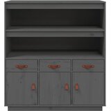  Visoka komoda siva 100 x 40 x 108,5 cm od masivne borovine | shoptok.hr