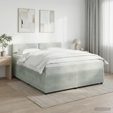  Boxspring krevet s madracem Svjetlosiva 140 x 200 cm Baršun | shoptok.hr