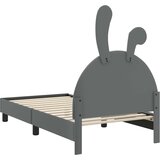  Krevet za djecu s uzglavljem Svijetlo siva 80 x 160 cm PU | shoptok.hr