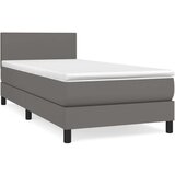  S oprugama i madracem sivi 90 x 200 cm od umjetne kože | shoptok.hr