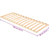 Rešetkasta podloga za krevet s 19 letvica 80x190 cm | shoptok.hr