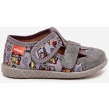 Boto Children's Slippers Milami With Velcro Grey Vehicles Reathiana | Eponuda.ba