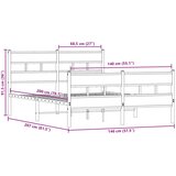  Metalni okvir kreveta bez madraca boja hrasta 140x200 cm | shoptok.hr