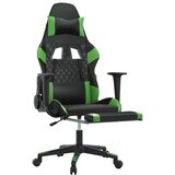  Masažni gaming stol z oporo za noge črno in zeleno um. usnje, (21152251) | Shoptok.si