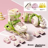  Xiaozhuangyuan Roleri svetlećim točkićima, Aluminijumski ram, Beli Cene
