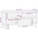TV ormarić smeđi 100x33x46 cm Puno drvo Mango | shoptok.hr