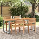  Stol za vrt Siva 160 x 80 x 75 cm Čvrsto drvo akacije | shoptok.hr