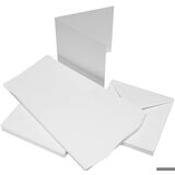 Craft Kuverte+Vizitke, Set 50, 15,24 X 15,24cm, Bele barve, (20631632) | Shoptok.si