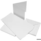 Kuverte+Vizitke, Set 50, 15,24 X 15,24cm, Bele barve, (20631632)
