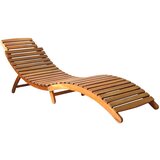 Maison Chic Vrtni Ležalnik - Sončna ležalnik z blazino trden akacijev les, (22043415) | Shoptok.si