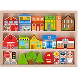 Tooky Toy drvene gradske zgrade i set figurica | shoptok.hr