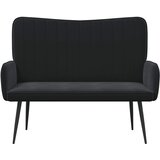SOFA za dvije osobe Crna 115 x 61 x 87 cm Baršun | shoptok.hr