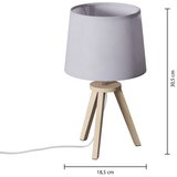 Atmosphera Stona lampa TRIPOD 1xE14/40W/230V borovina/siva | Eponuda.com