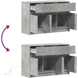 TV ormarić s LED svjetlima boja betona 91x34x61 cm drveni | shoptok.hr