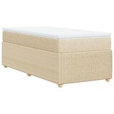 vidaXL Krevet s oprugama i madracem krem 100 x 200 cm od tkanine | shoptok.hr