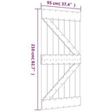  Klizna vrata Prirodna i bijela 95 x 210 cm Čvrsta borovina | shoptok.hr
