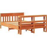  Okvir kreveta bez madraca voštano smeđi 135x190 cm od borovine | shoptok.hr