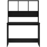  Radni stol s policama crni 110 x 45 x 157 cm od iverice | Eponuda.ba