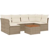  7-dijelni set vrtnih sofa od poliratana s jastucima bež | shoptok.hr