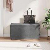  Stolica Tamno siva 81 x 41 x 40 cm Svileni i Fino Radeći Drvo - Tamno siva 80 cm Baršun | shoptok.hr