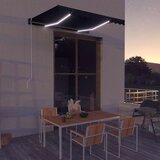Tenda na ručno uvlačenje s LED svjetlima 300 x 250 cm antracit u