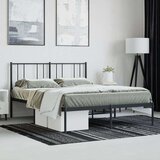vidaXL Metalni okvir za krevet s uzglavljem crni 120x200 cm | shoptok.hr