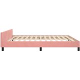  Posteljni okvir z vzglavjem roza 160x200 cm žamet, (20903074) | Shoptok.si
