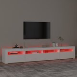 TV ormarić s LED svjetlima bijeli 240x35x40 cm | Eponuda.com