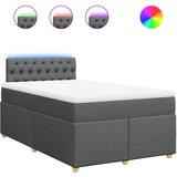 vidaXL Box spring postelja z vzmetnico temno siva 120x190 cm blago, (21309014) Cene