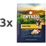Ontario Senior Mini - bela riba in rjavi riž 3 x 2,25 kg | Shoptok.si