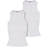 UC Ladies Women's Racer Back Rib Tank Top - 2 Pack White+White | shoptok.hr