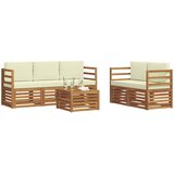  Set vanjskih sofa 6 kom. Prirodna i krem Čvrsto drvo akacije | Eponuda.ba