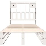  Krevet s regalom za knjige bez madraca bijeli 75x190cm borovina | shoptok.hr
