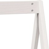  Posteljni okvir z lestvijo in streho bel 90x190 cm borovina | Shoptok.si